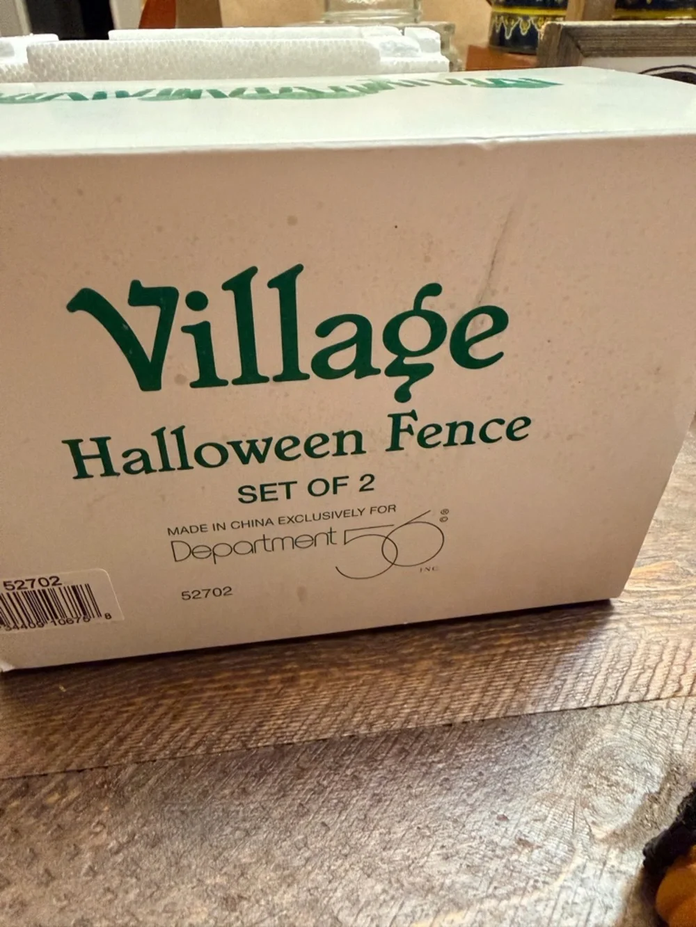 Dept 56 Village Halloween Fence Jack O lantern lights 1998 retired EUC Lot of 5